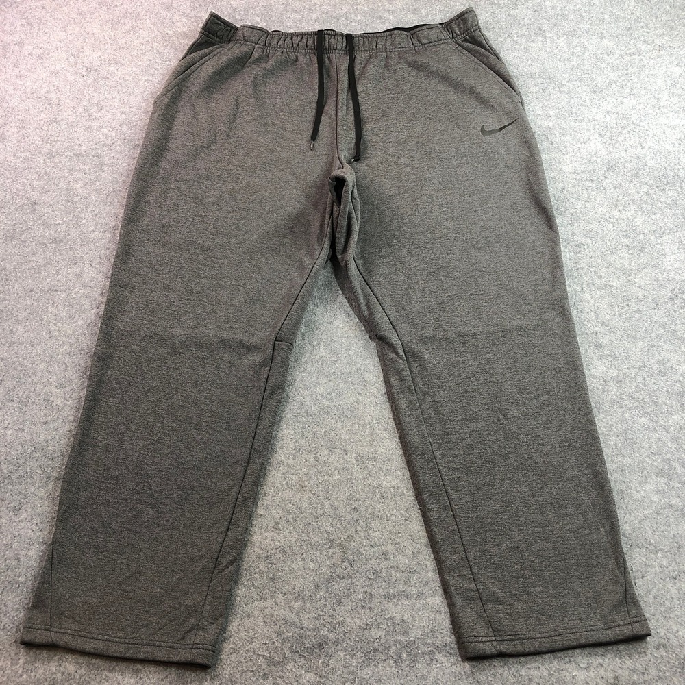 Nike Mens Dri-FIT Pants 4XL Gray Heathered Straight Leg Relaxed Activewear